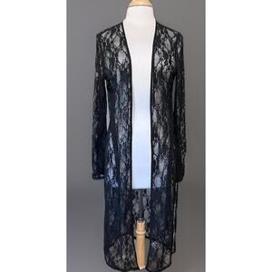 Blak Atelier Duster Womens S Full Lace Witchy Whimsigoth Sexy Coquette Nylon